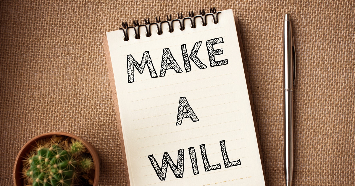Make a Will Newcastle  Make a Will hand written on a Notebook
